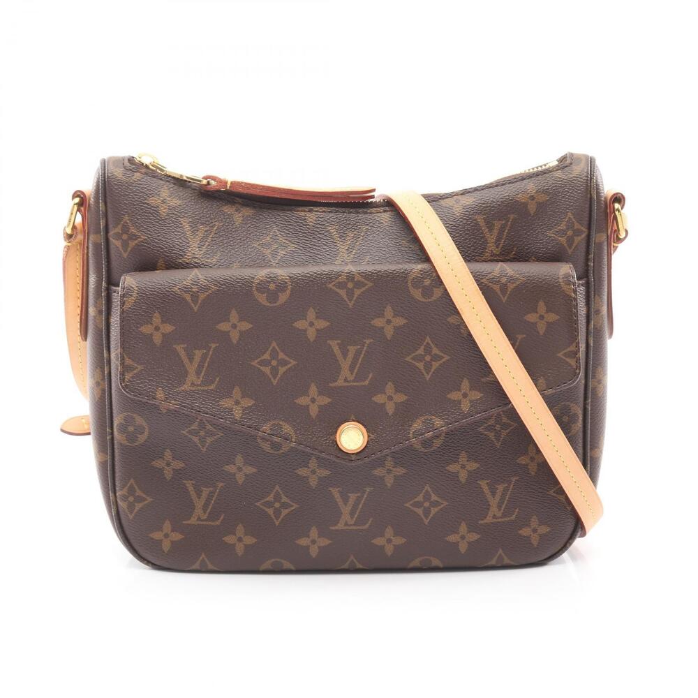 Louis Vuitton Mabillon Shoulder Bag Canvas Leather Monogram Brown